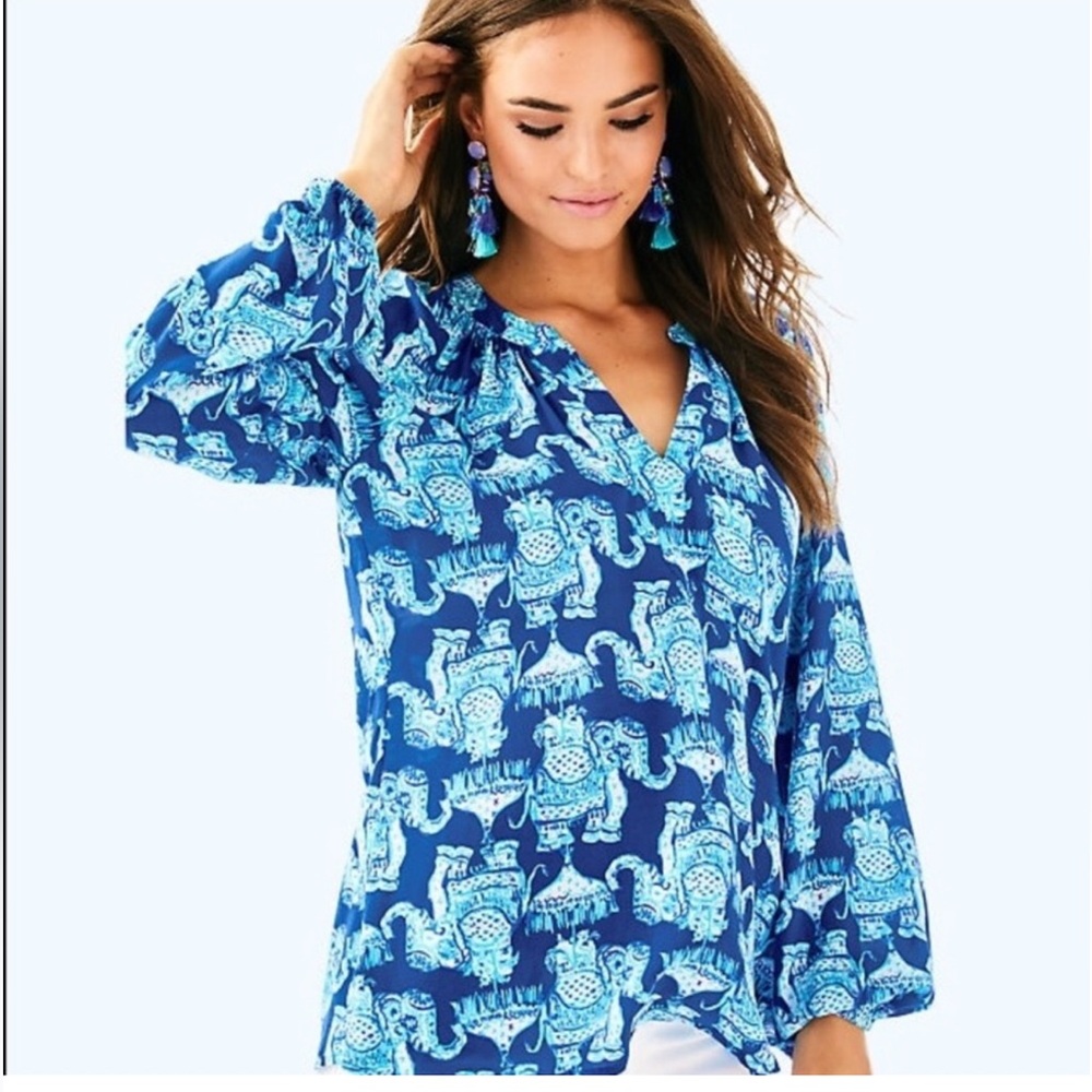 Lilly Pulitzer Martinique Top Joy Ride ECU Size XL